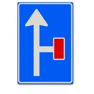 VERKEERSBORD L09-02R DOODLOPENDE WEG RECHTS